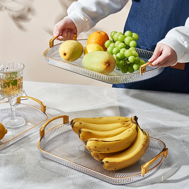 1pc Acrylic Dessert Display Stand, Buffet Tea Break Cake Dessert Service  Tray ,round Fruit Plate, Display Rack, For Home Wedding Holiday Birthday Tea