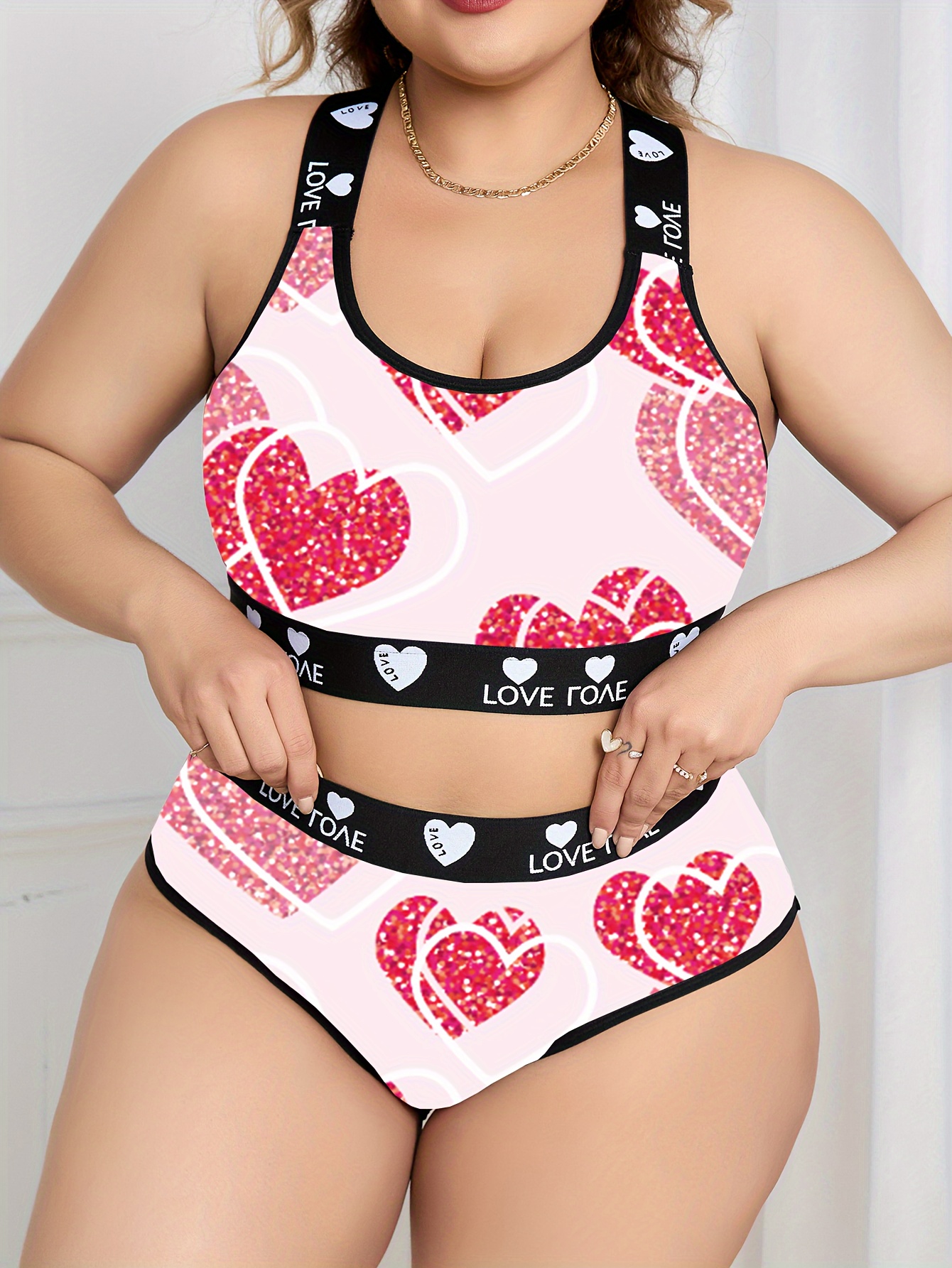 Valentine's Day Sexy Lingerie for Women 2 Piece Lingerie Set