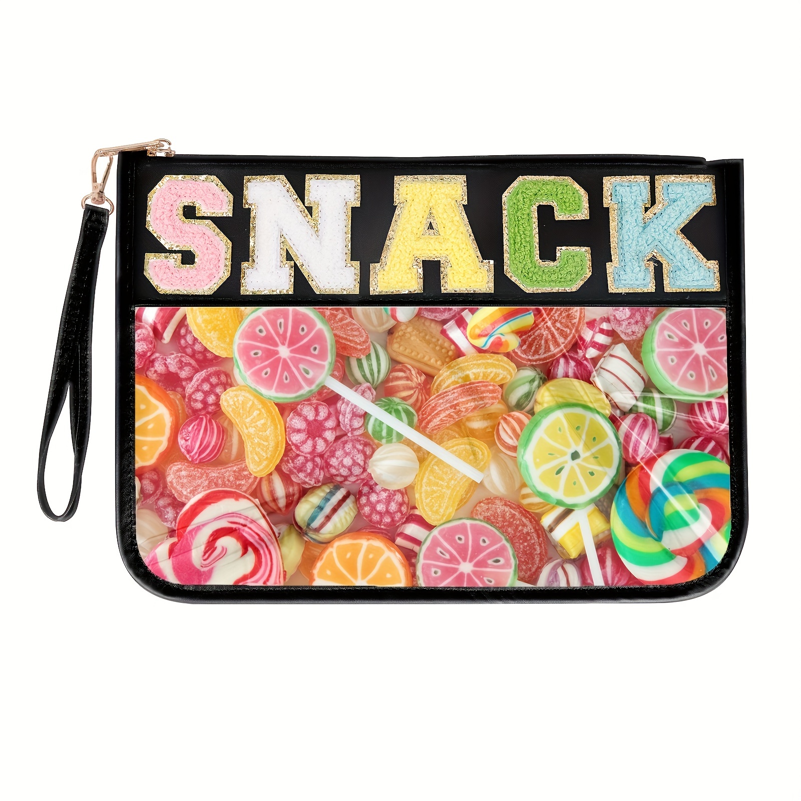 PVC Zipper Pouch With Nylon Strip for Chenille Letter Patches 
