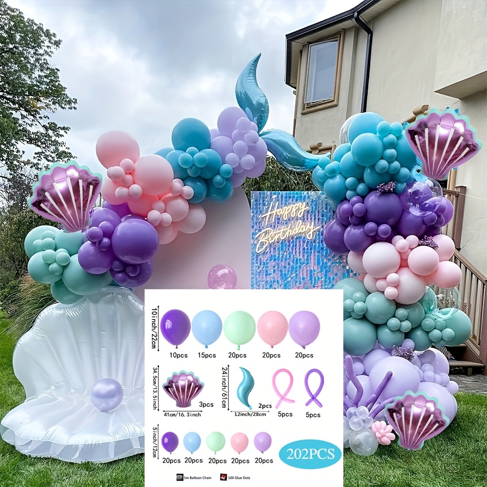 134pcs, Ocean Theme Balloon Garland Arch Kit, Underwater Theme Party Decor,  Birthday Decor, Anniversary Decor, Graduation Decor, Holiday Decor *