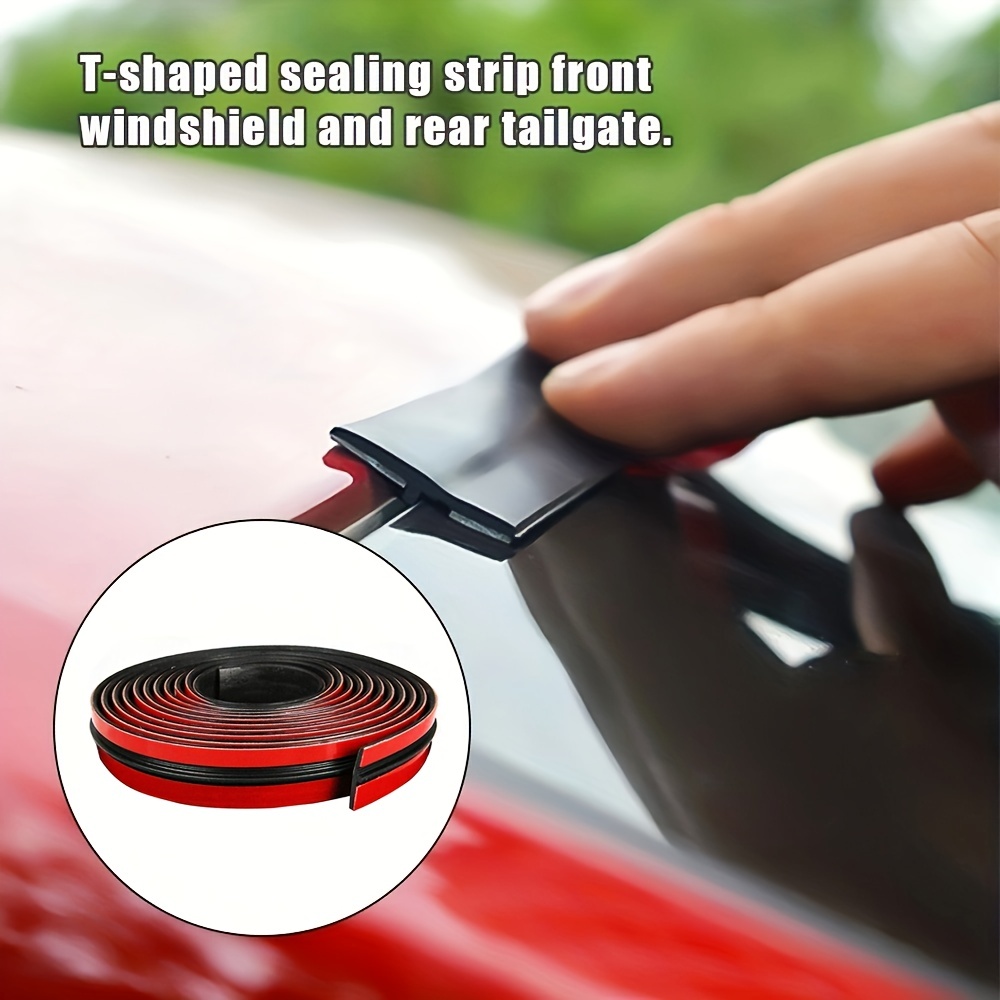 

30mm T-shaped Sealing Strip Front Windshield Rear Tail Door, Sunroof Car Window Outer Glass Gap Car Roof Leak-proof, Water Sound Insulation Strip