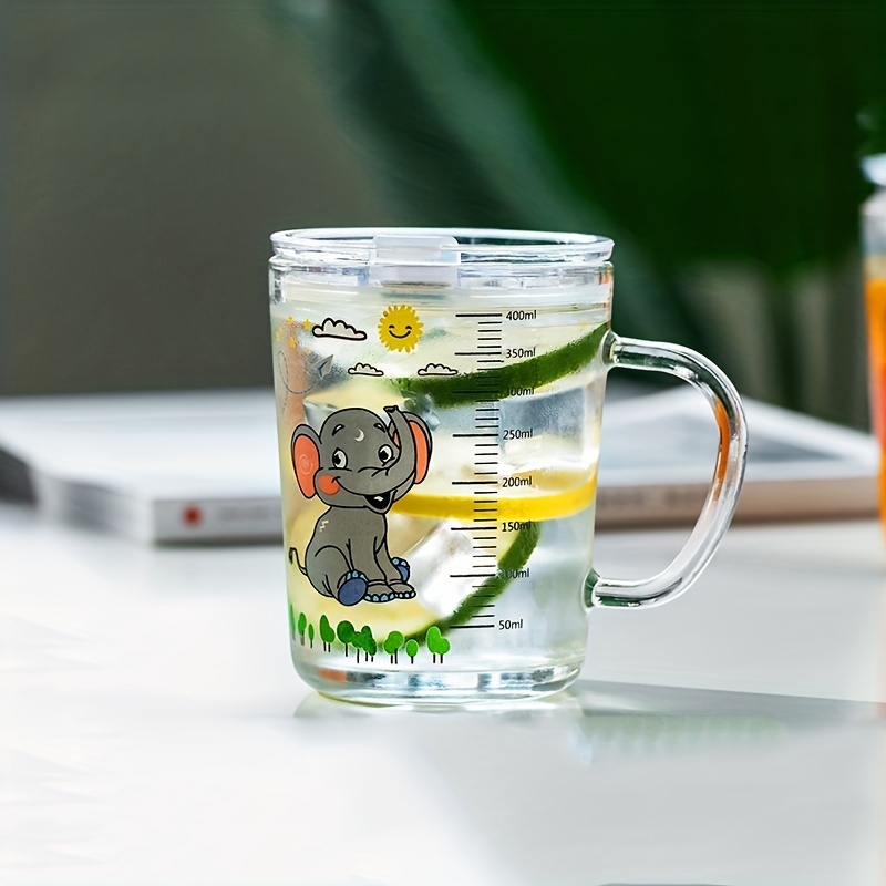 Cute Cartoon Glass Water Cup With Lid, Straw, And Handle - Heat Resistant  Drinking Cup For Summer And Winter - Perfect For Home And Kitchen Use - Temu