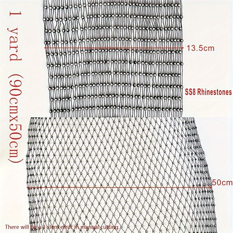 DIY Sparkly Rhinestone Mesh Fabric Stretch Fishnet Elastic Net Dress Sew  Crafts