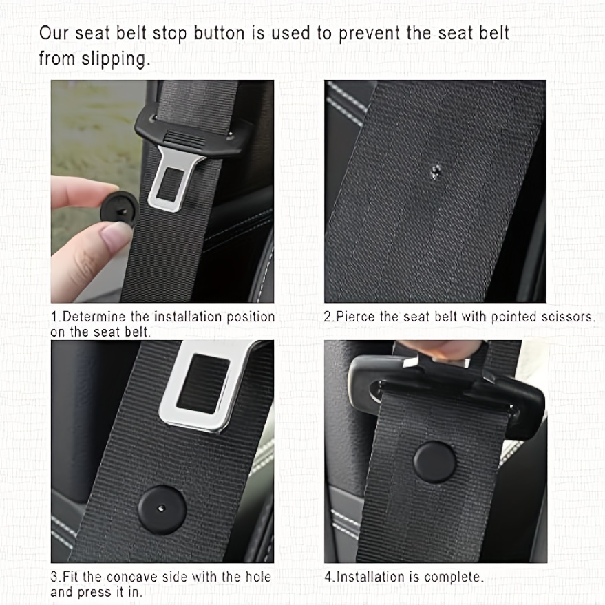 uirend Outils de réparation 5 boutons d'arrêt de ceinture de sécurité pour  véhicule, antidérapants, pratiques