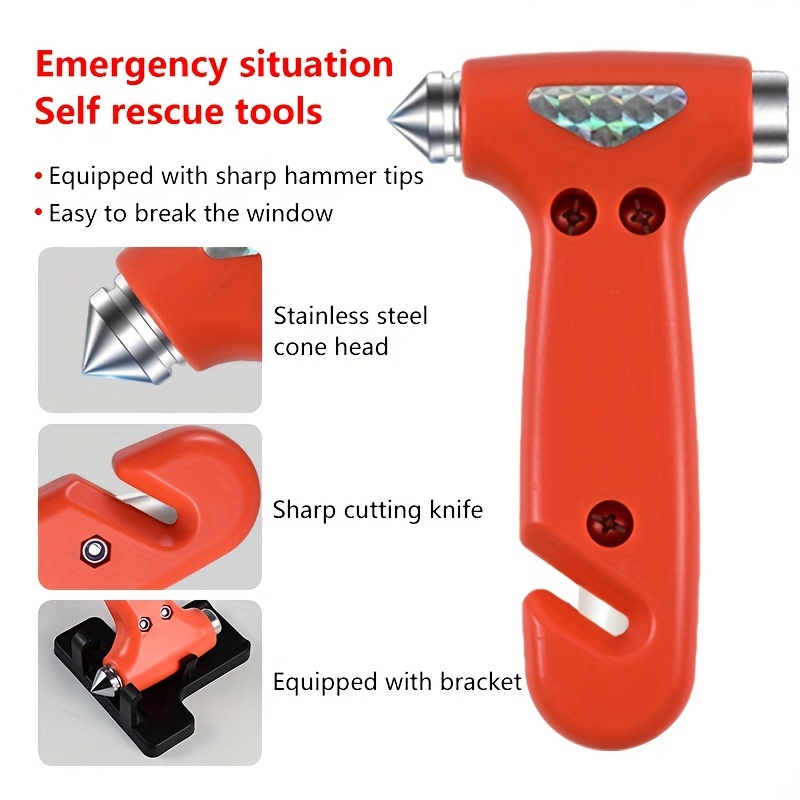Car Window Breaker Safety Hammer, Seatbelt Cutter Glass Breaker Car  Emergency Escape Tool Multifunctional For Buses Engineering Rescue Vehicles