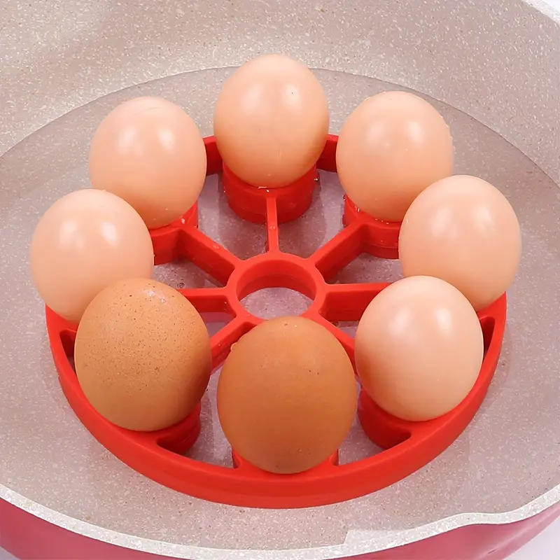 Silicone Egg Cooker Rack, Heat Insulation Pot Mat Mold, Round Egg