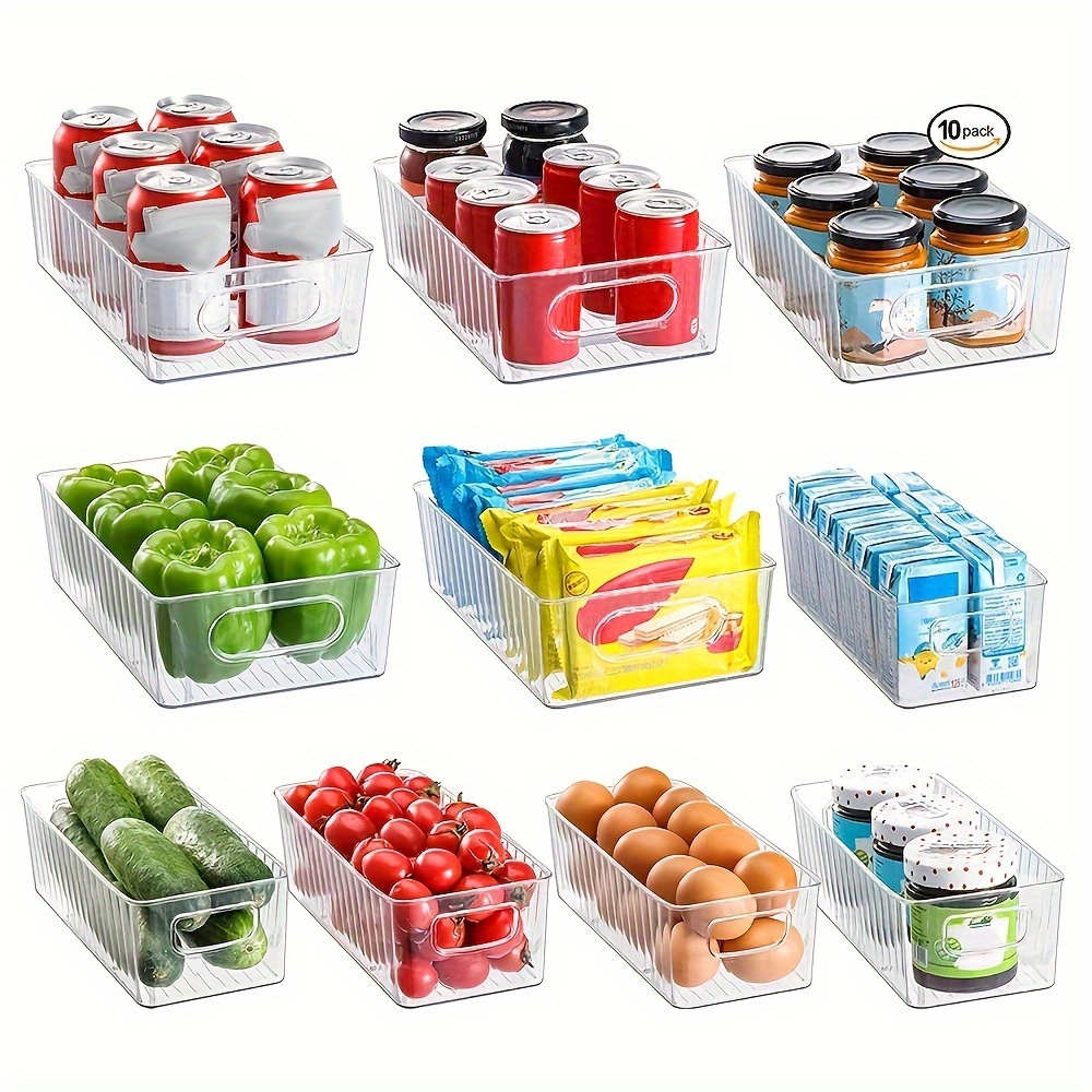 Food Storage Bins Clear Plastic Removable Snack Organizer - Temu Canada