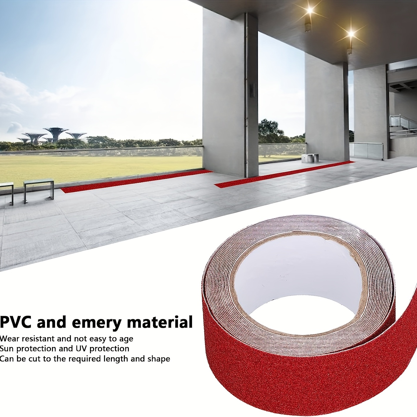 1 Roll Grip Tape, Anti Slip Traction Tape Non Slip Outdoor High Friction  Safety Abrasive Adhesive Tapes For Stairs, Indoor, Outdoor (196.85 Inch  Long)