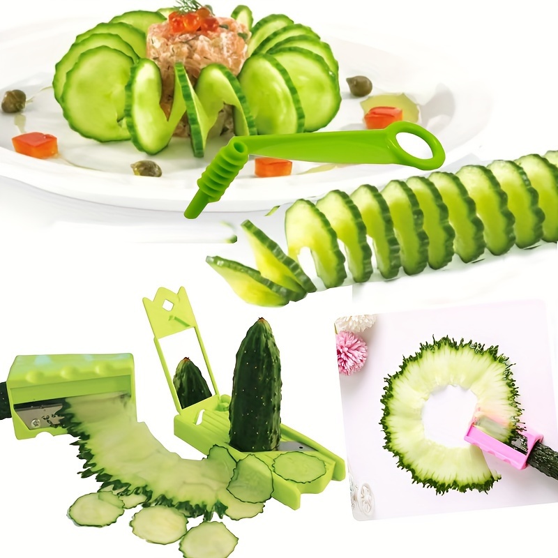 Creative Spiral Cucumber Slicer Home Utensil Spiral Slicer Kitchen Tool  Garnish Fruit Vegetable Veggie Twister Cutter Spiral Slicer Excellent  Quality Cooking Tools