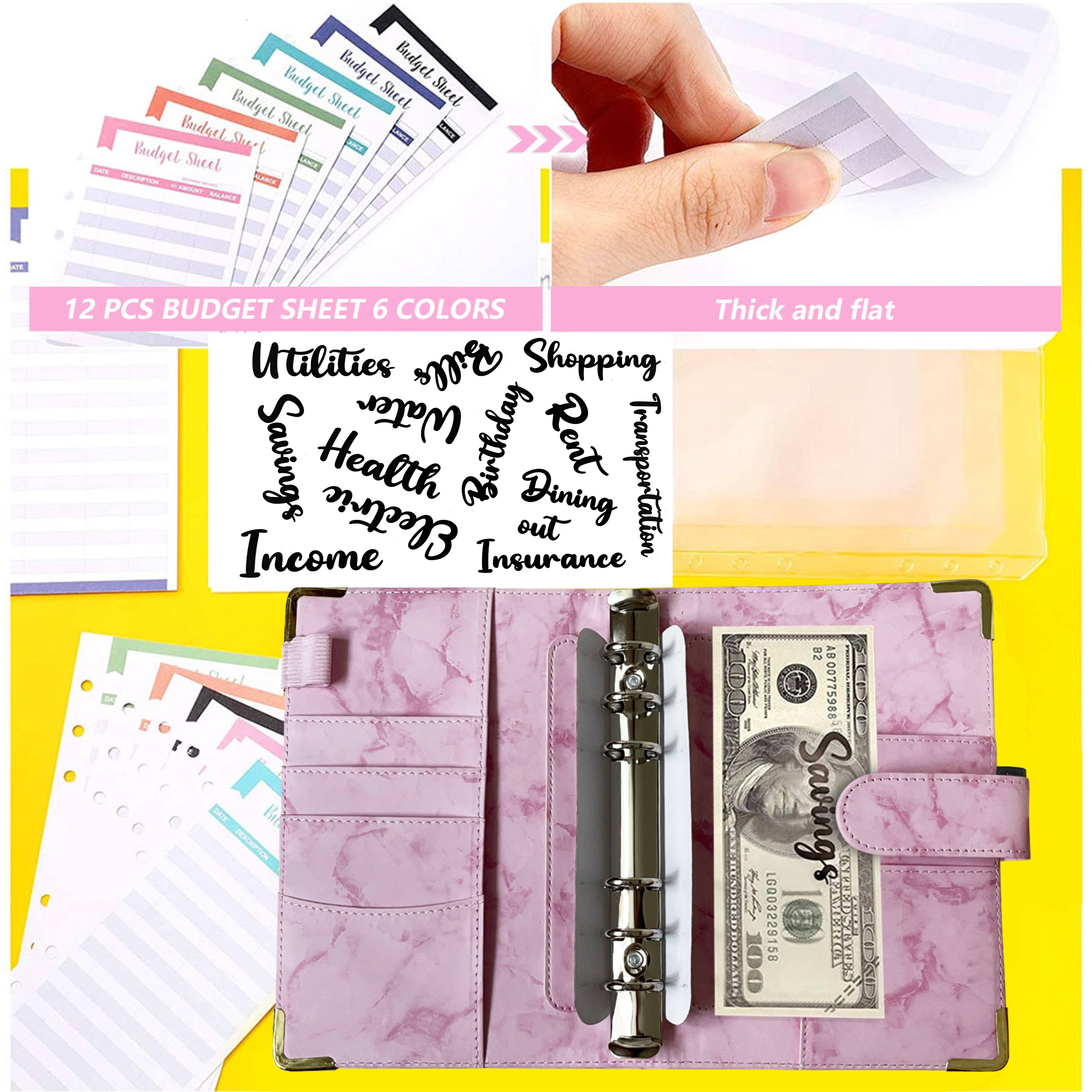 A6 Budget Binder With Zipper Envelopes, Budget Planner Book Money