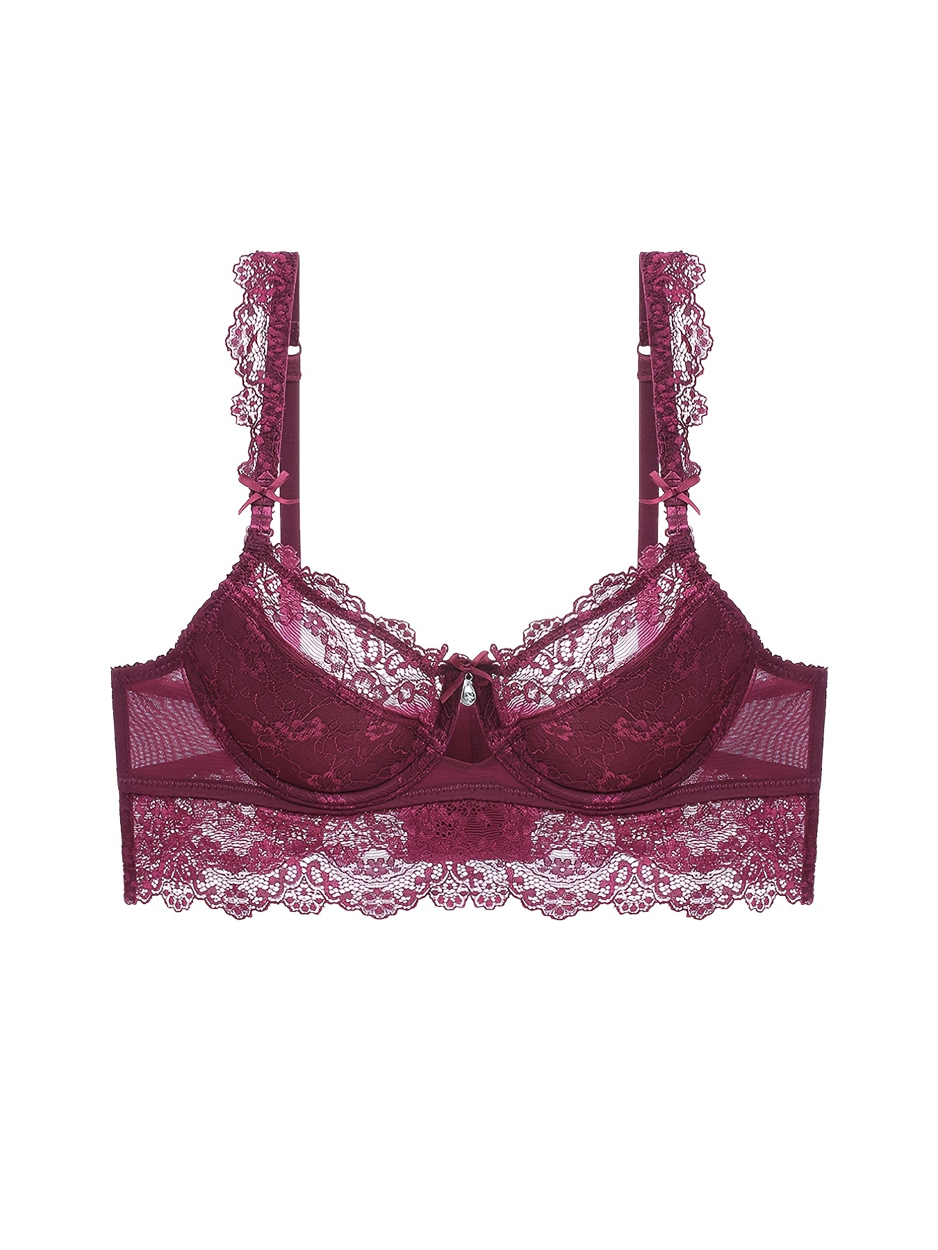 Victoria's Secret, Intimates & Sleepwear, Victorias Secret Perfect Shape  Bra Size 36c Burgundy Purple Lace Trim