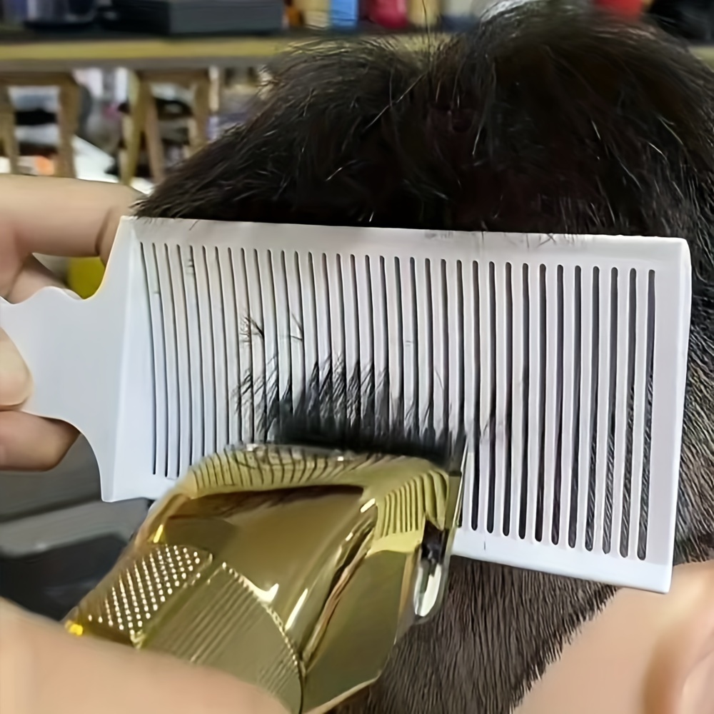 2pcs Barber Fade Combs, peigne professionnel de coupe de cheveux résistant  à la chaleur Flattop Comb Clipper Peigne de positionnement courbé pour  hommes Salon Coiffeur Outils