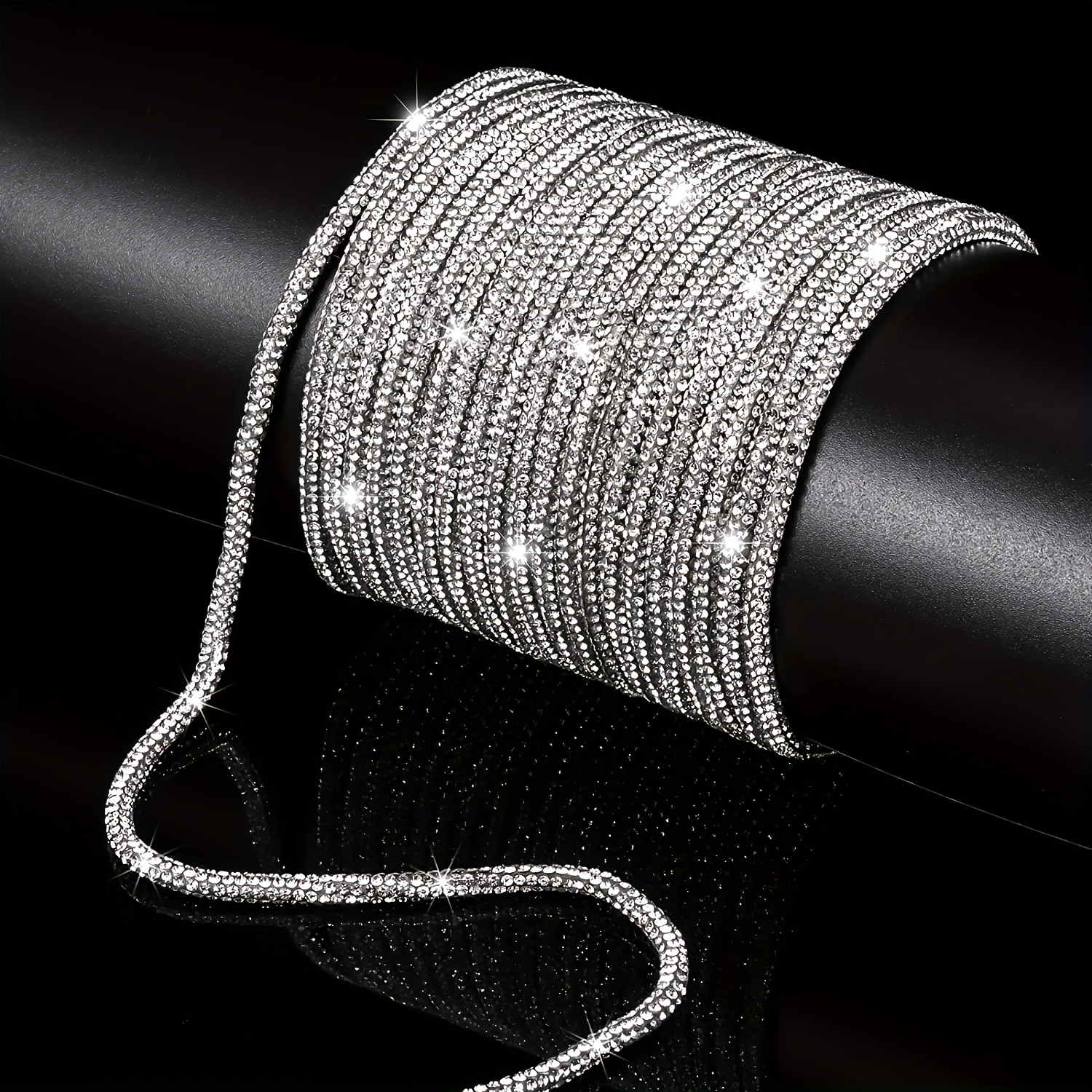 3 Yards Rhinestone Rope for DIY Crafts Decoration