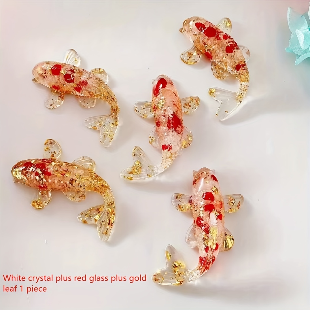 10pcs Simulation de caoutchouc Petit poisson rouge Poisson doré