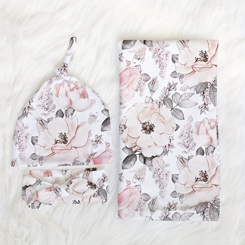 3 Piece Newborn Swaddle Cap Headband Set Anti Shock Elastic Wrap