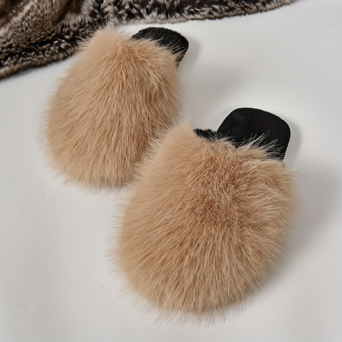 Women's Fluffy Furry Slippers Cozy Warm Closed Toe Slip On - Temu Canada