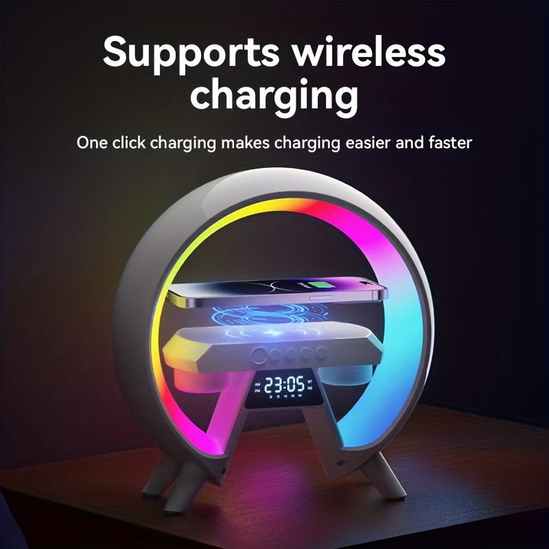 big g intelligent wireless stereo speakers wireless charging small night lamp details 3