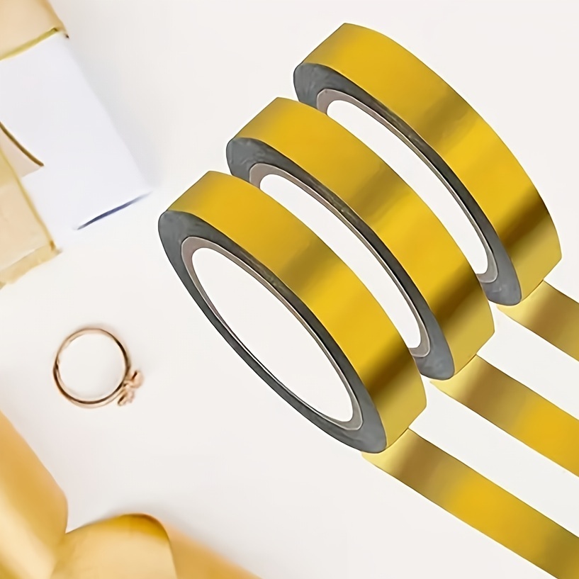 Golden Metallic Washi Mirror Tape Diy Gold Graphic Art Tape - Temu