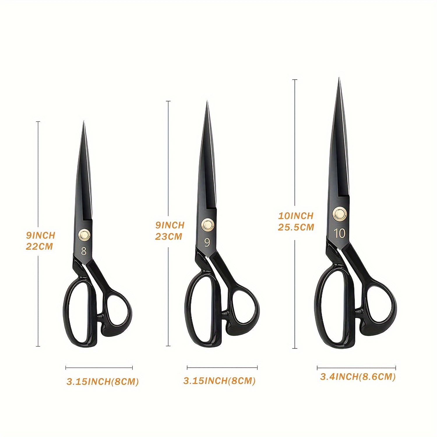  Professional Tailor Scissors 9 Inch for Cutting Fabric Heavy  Duty Scissors for Leather Cutting Industrial Sharp Sewing Shears for Home  Office Artists Dressmakers : Arts, Crafts & Sewing
