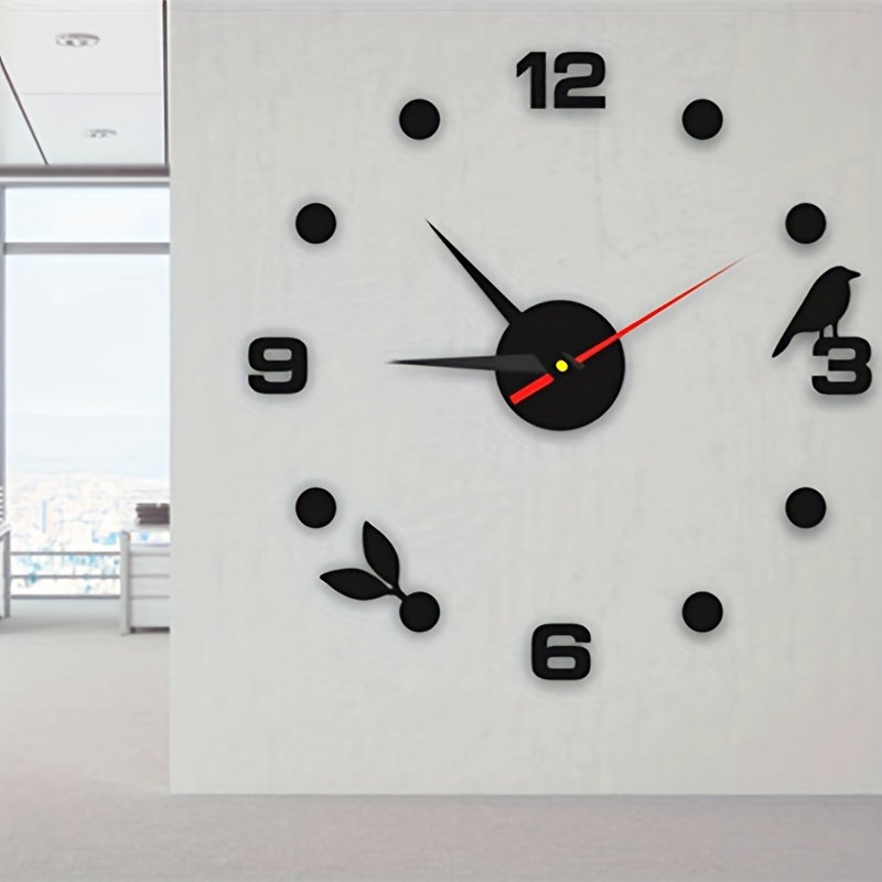 Anself Conjunto de DIY Reloj de pared extraíble adhesivo de