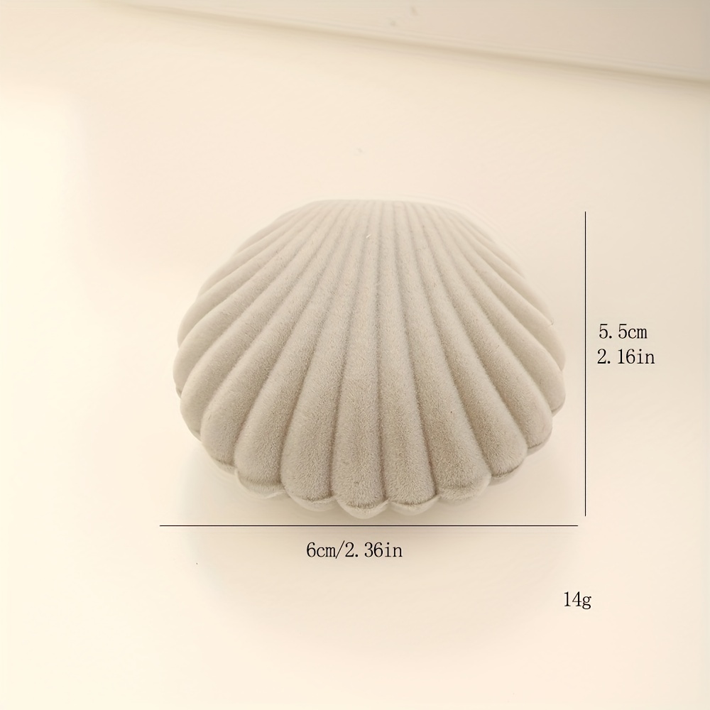 Small Shell Flocking Jewelry Box