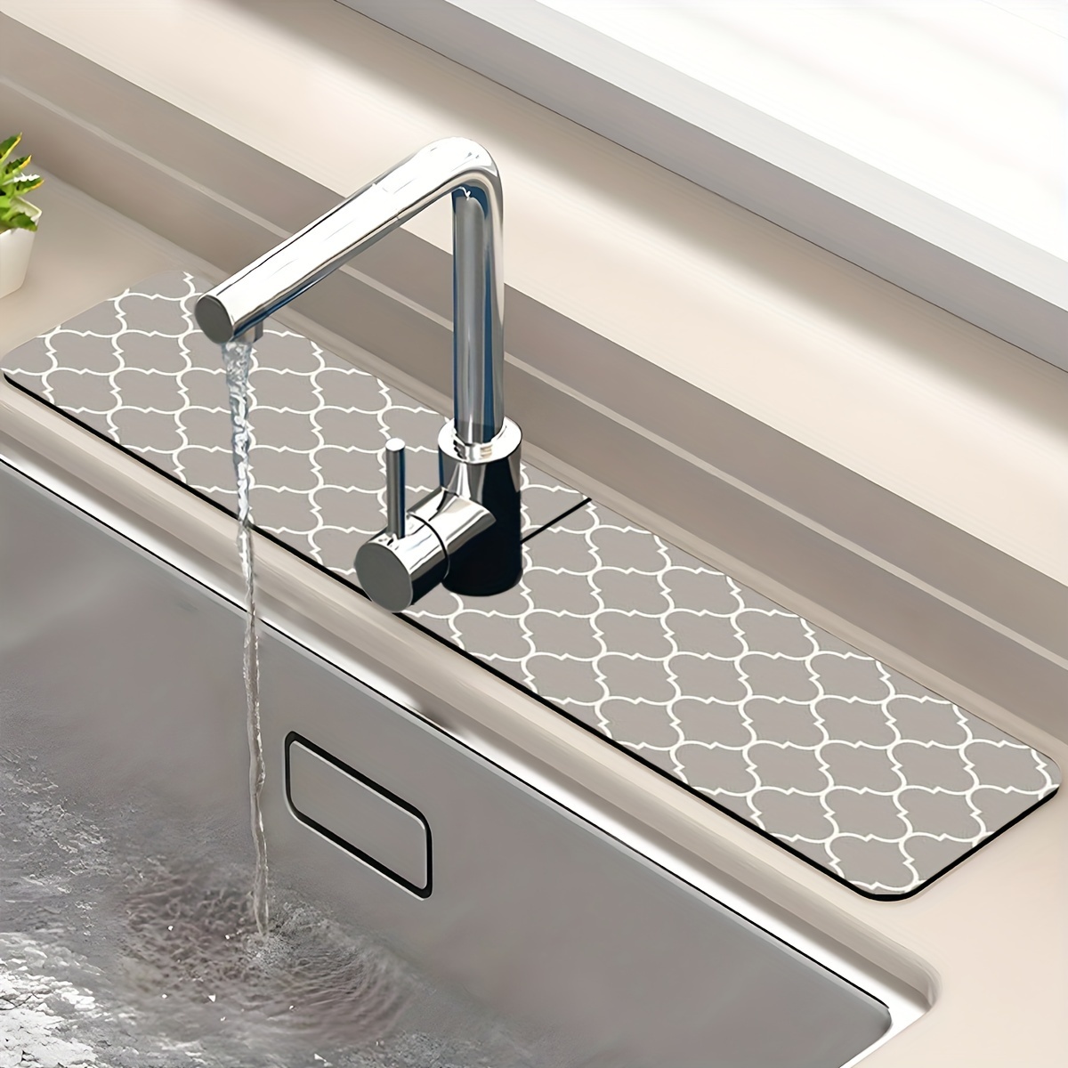 Bohemian Style Sink Countertop Mat Faucet Drainage Mat Non - Temu
