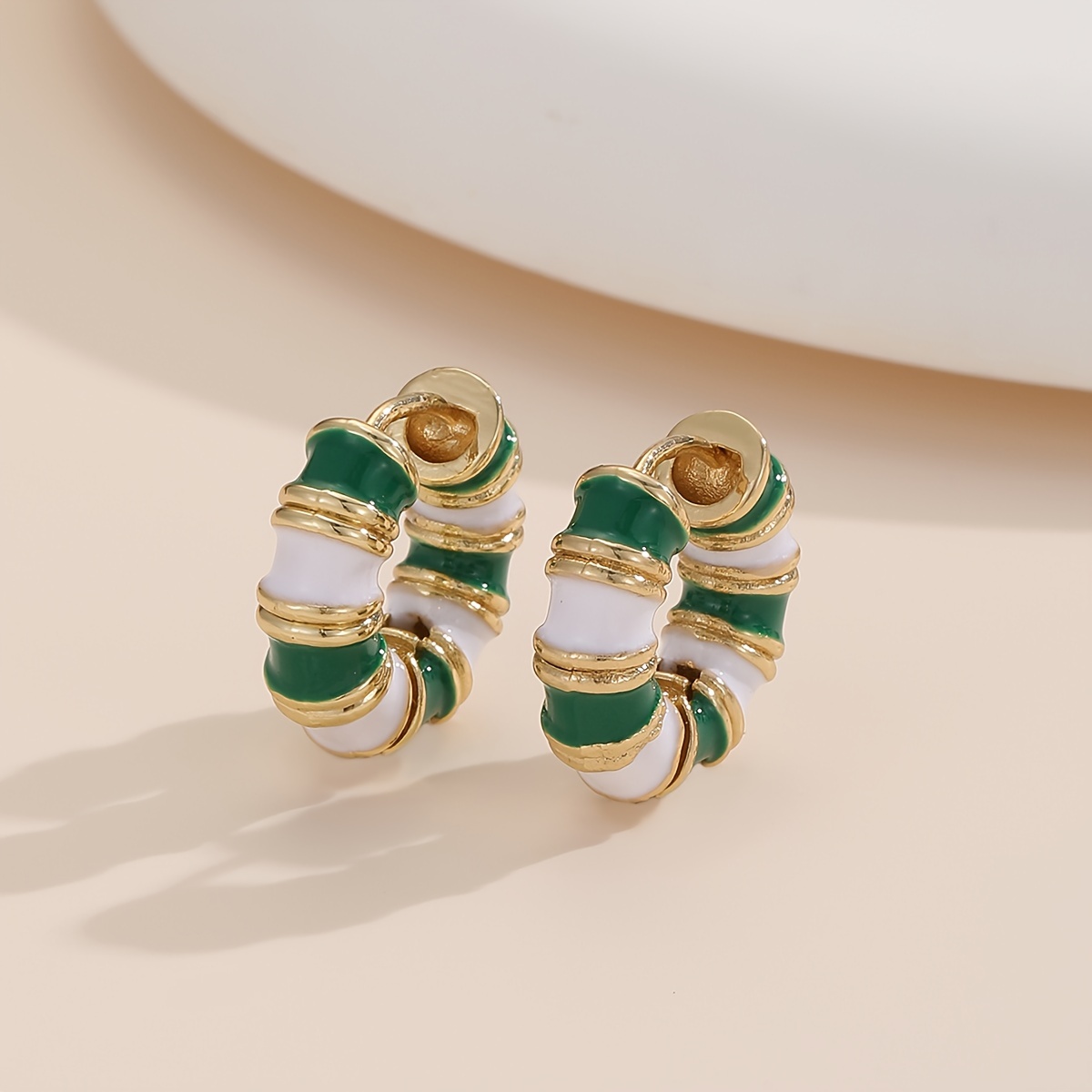 Exclusive Copper Painting Enamel Earrings for Women