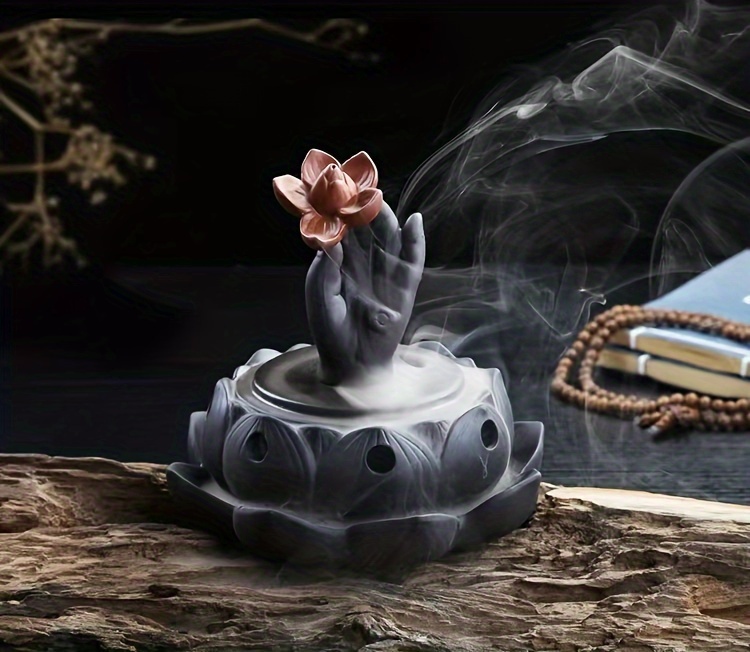 Waterfall Incense Burner Purple Sand Backflow Incense Stove - Temu