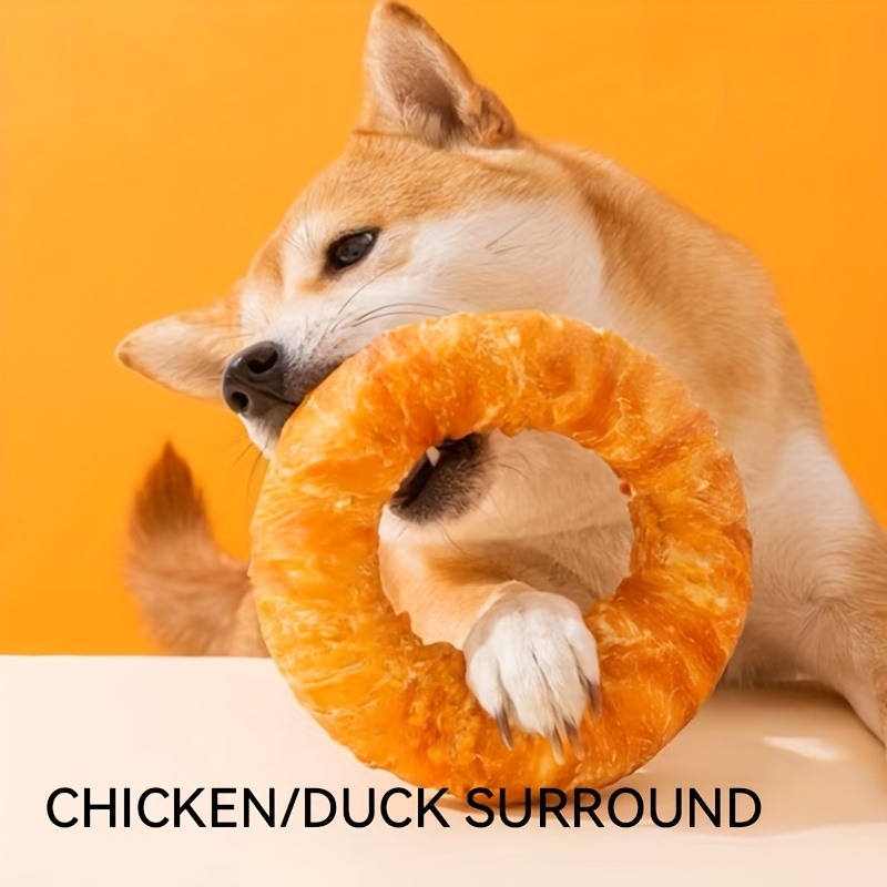 donut shape dogs grind their teeth snack chews nack for dog eating food 3