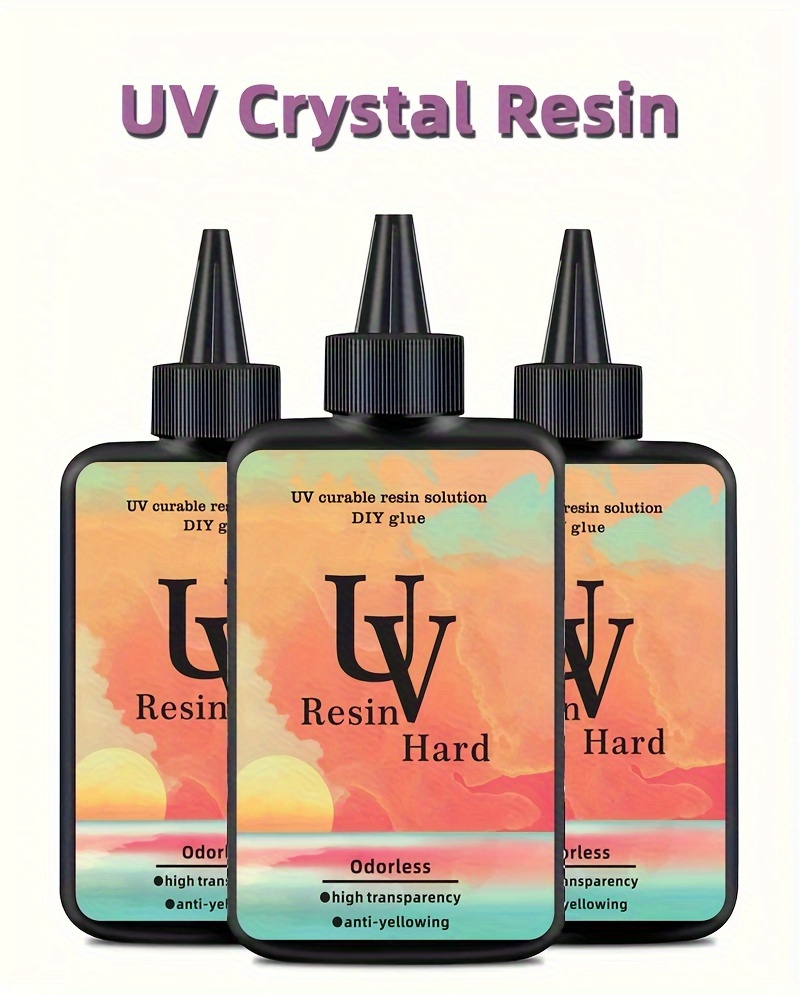 200g Crystal Clear Ultraviolet Curing Epoxy Resin for DIY Jewelry Making,  Craft Decoration - Hard Transparent Glue So
