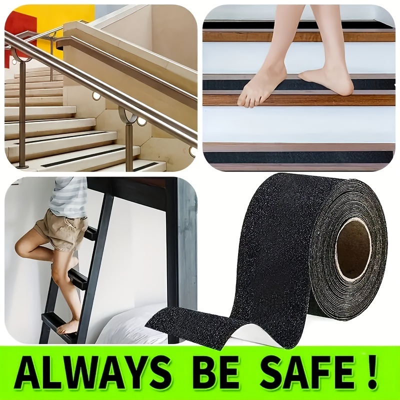 Anti Slip High Traction Grip Tape for Stairs, Steps, Indoor, Outdoor - Black (4 x 34 Feet)