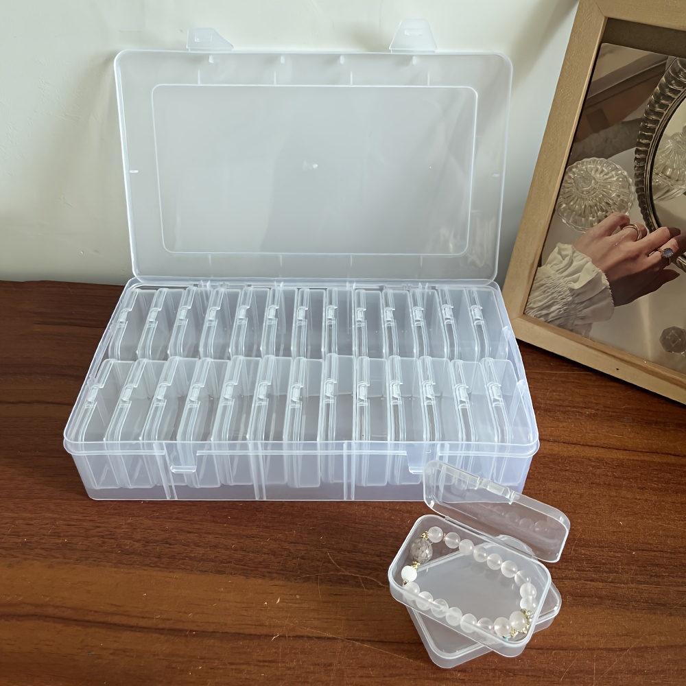 10 Slots Adjustable Plastic Jewelry Box Storage Case Craft Jewelry