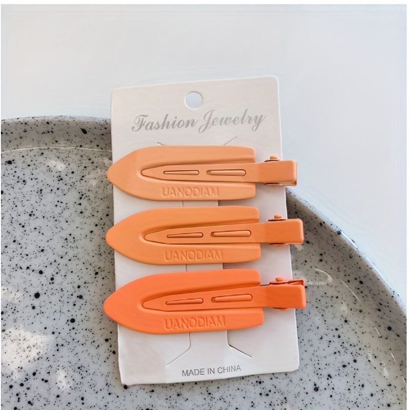 3pcs Solid Duck Billed Hair Clip Hair Accessories