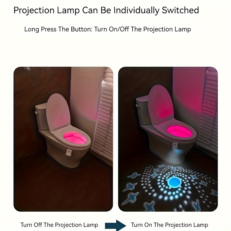 2-Packs] Vintar 16-Color Motion Sensor LED Toilet Night Light