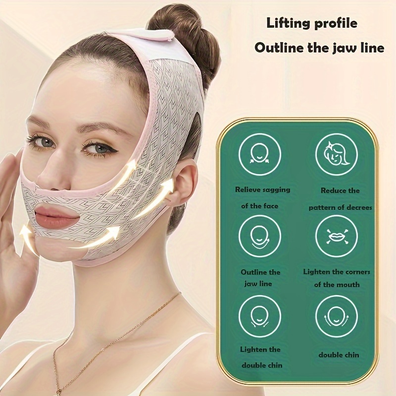 Reusable Law Pattern Lifting Plastic Face Mask V-Line Mask Chin