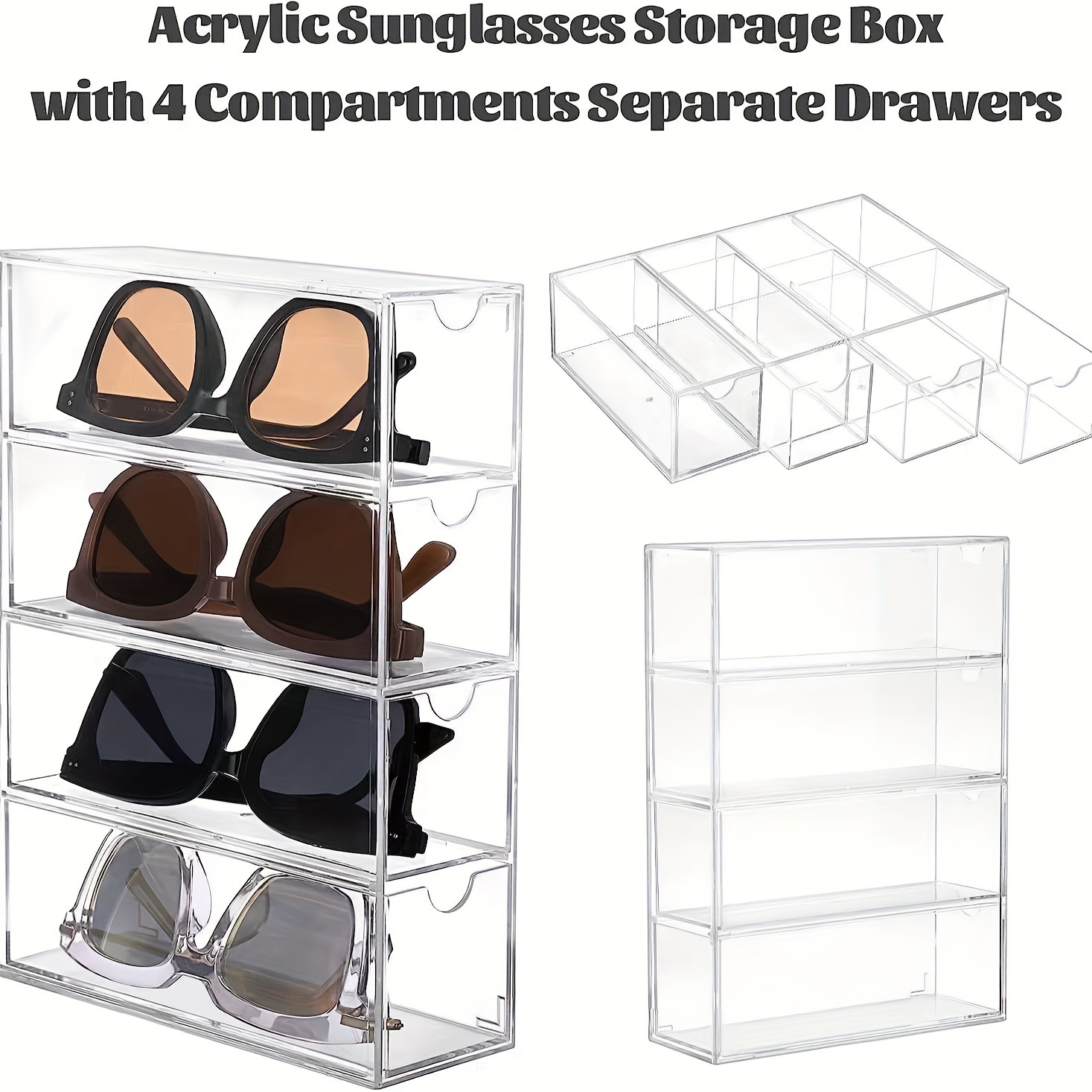 1 Stück 4-lagige Transparente Aufbewahrungsbox, Multifunktionale  Aufbewahrungsbox Zur Aufbewahrung Von Kontaktlinsen, Brillen Und Anderen  Kleinen