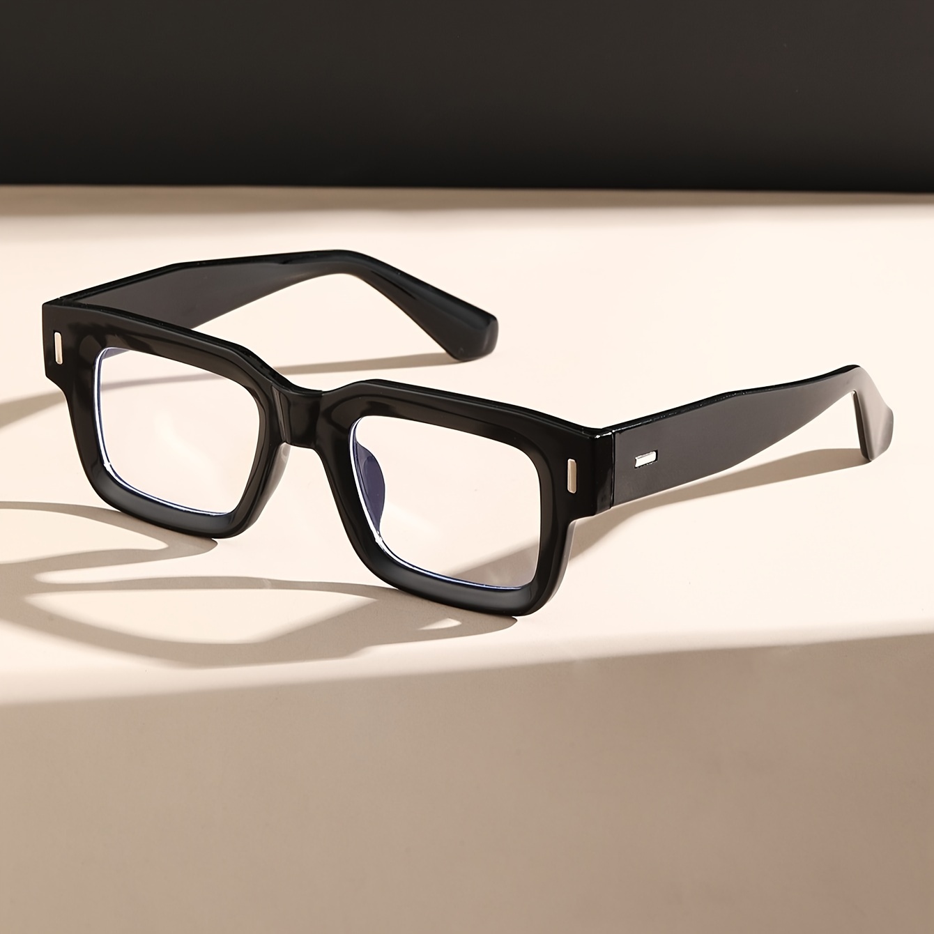 

Square Frame Clear Lens Glasses Retro Fashion Decorative Glasses Minimalist Spectacles For Women Men