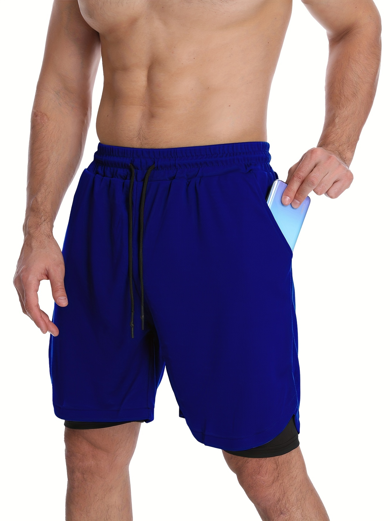Men's Gym Running Shorts Athletic Workout Clothes Men Quick - Temu