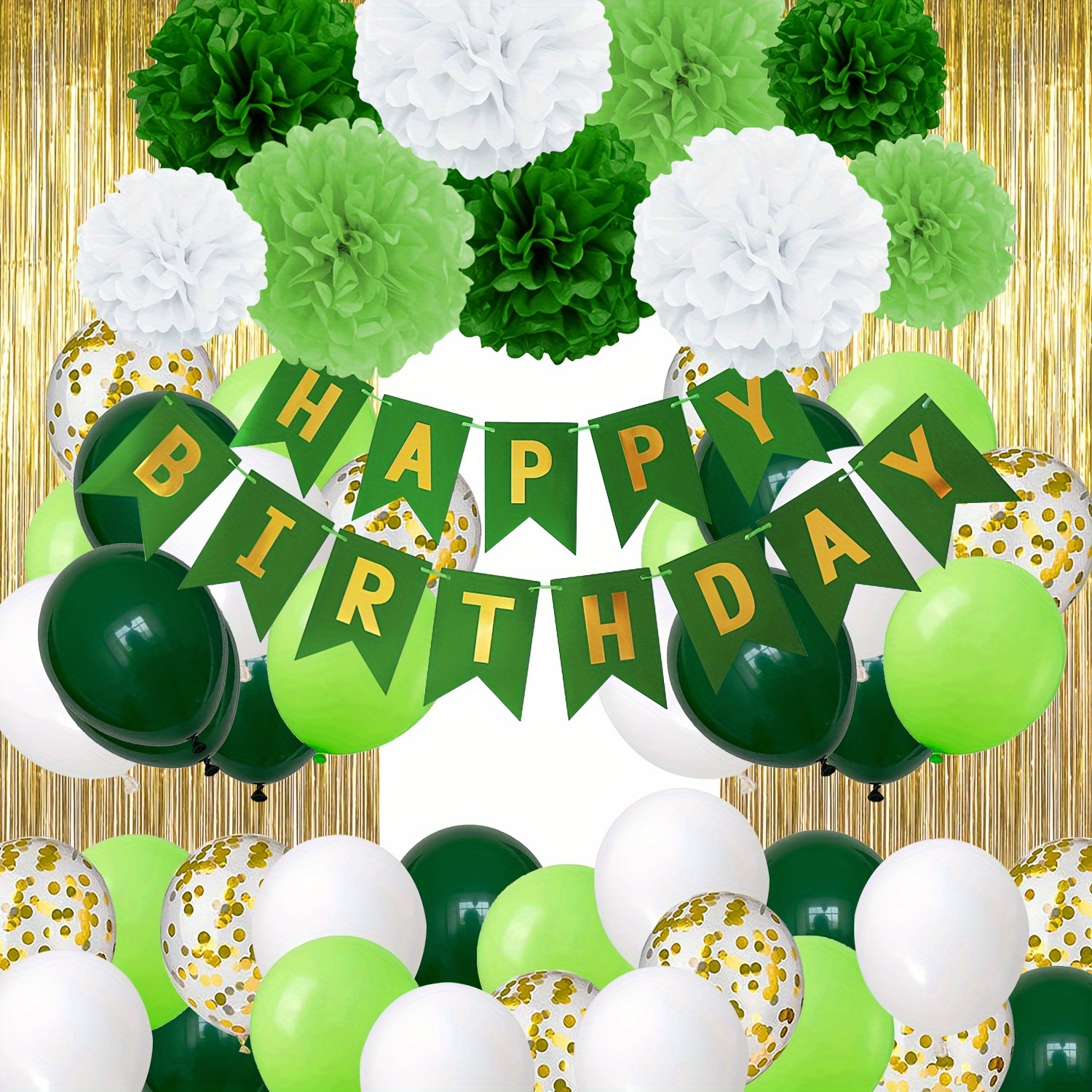 Juego, Decoraciones De 40 Cumpleaños Para Mujer Hombre, Decoraciones De  Fiesta De 40 Cumpleaños Verde Con Globos Verdes De Aguacate, Cartel De  Feliz C