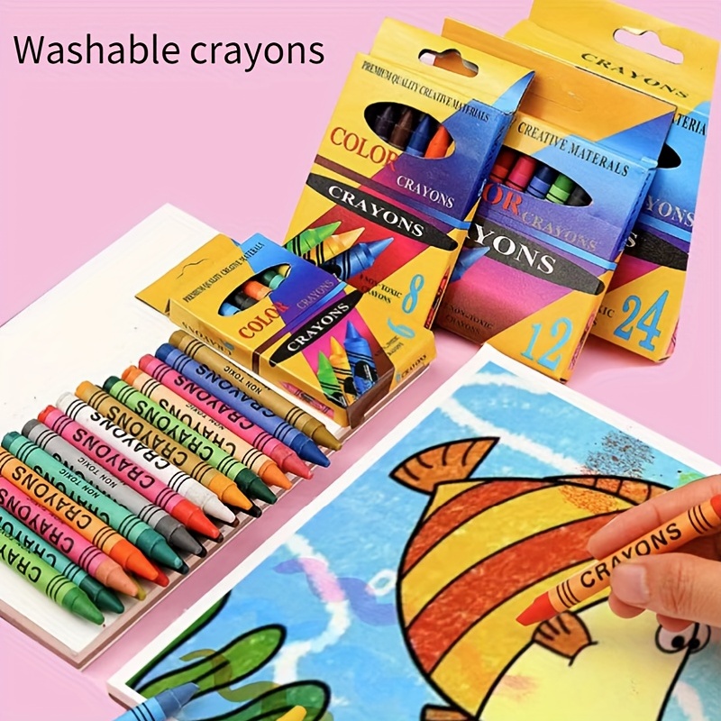 24pcs Children's Watercolor Pens For Kindergarten & Elementary School Art  Painting With High Capacity, Including Wax Seal Stamp Pens