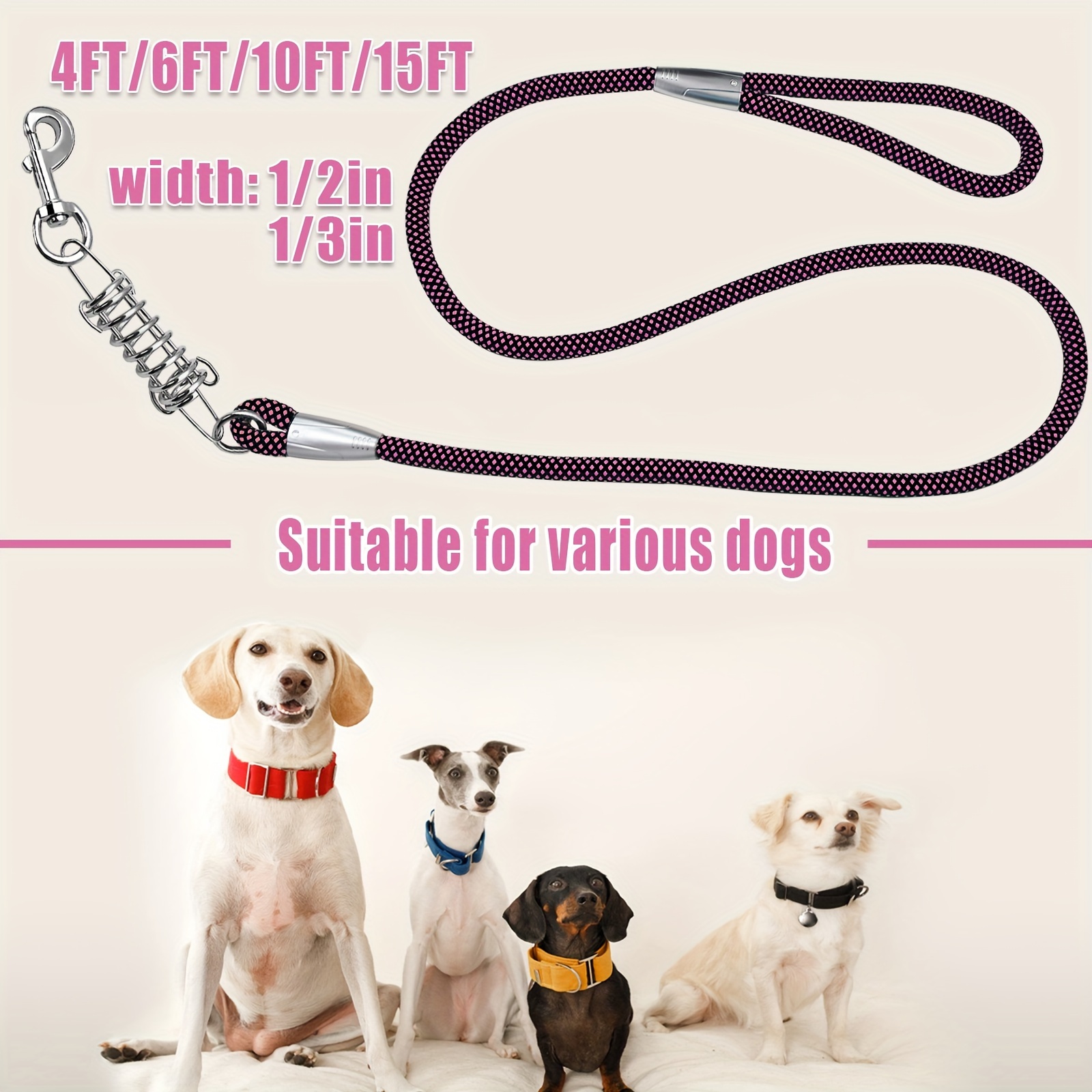 dog leash medium large dogs heavy duty dog leash Temu