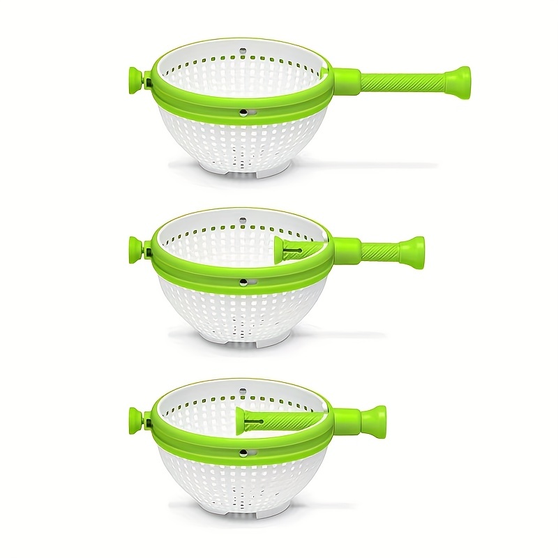 Easy-To-Use Salad Spinner  Non-Scratch, Nylon Spinning Colander