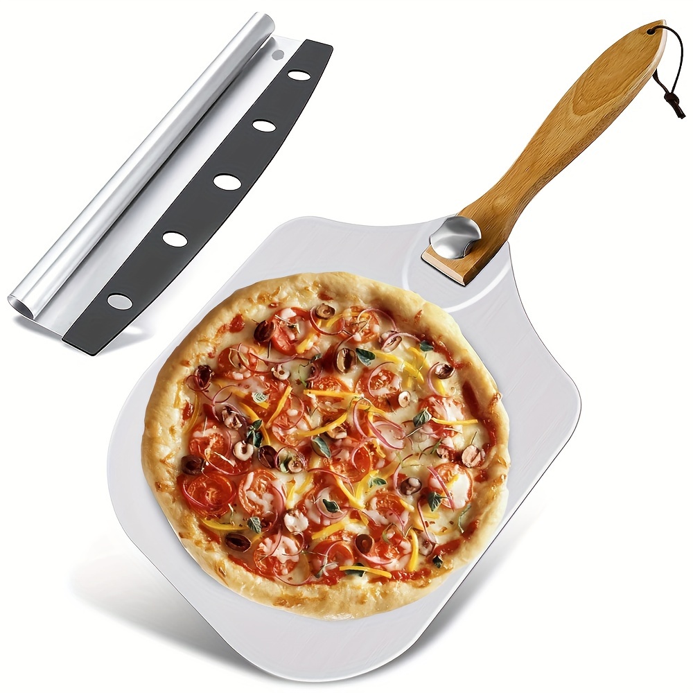 1pc, Sliding Pizza Peel, Pizza Peel Che Trasferisce Perfettamente La Pizza,  Paddle In Legno Spatola Pizza Board Con Manico, Accessori Forno Per Girare