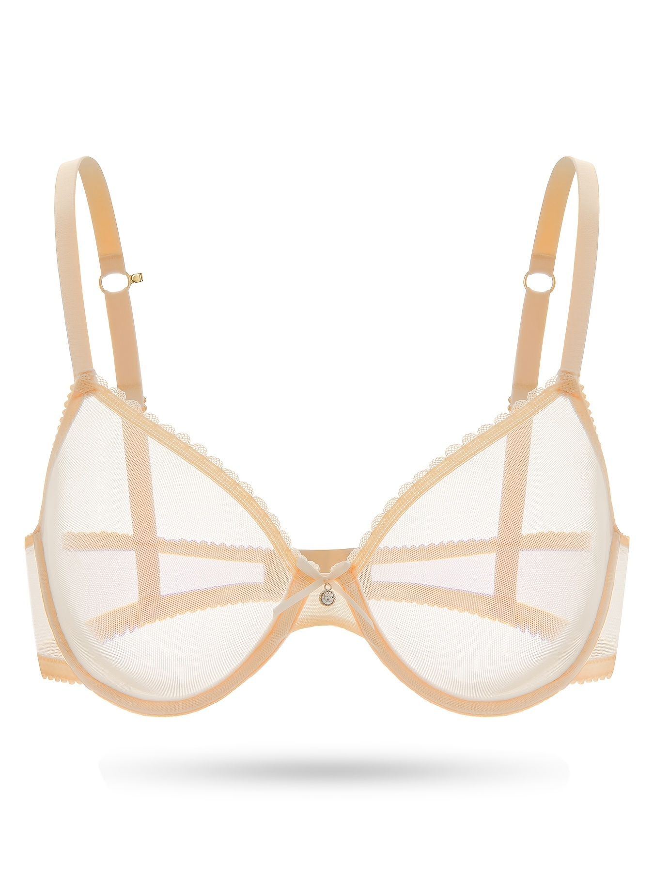 Sexy Ultra-Thin Mesh Transparent Unlined Bra Unpadded Breathable Bralette