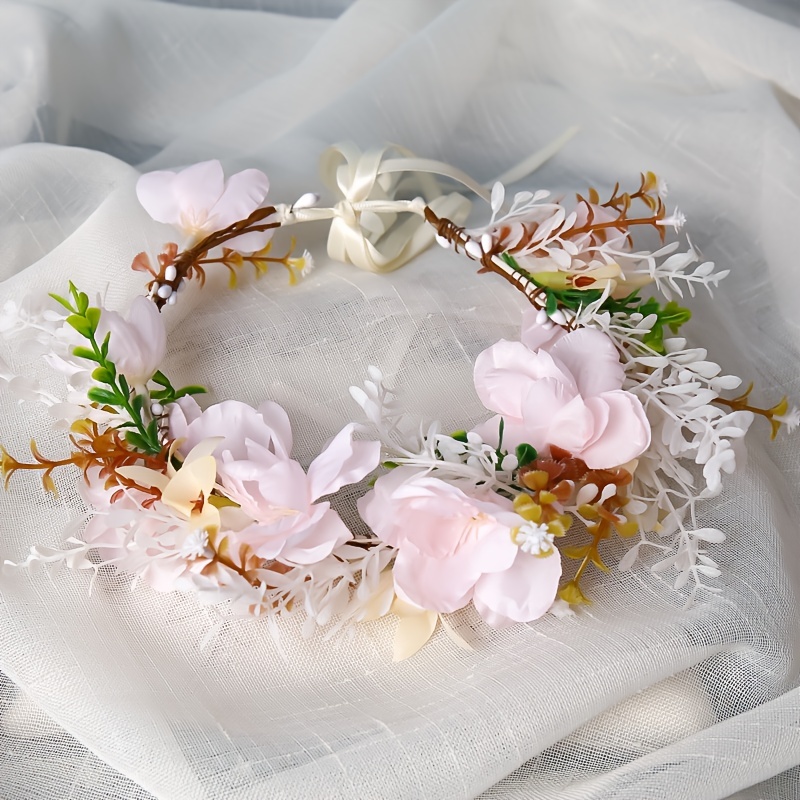 Red Rose Flower Hair Combs Wedding Bridal Head Jewelry Women - Temu