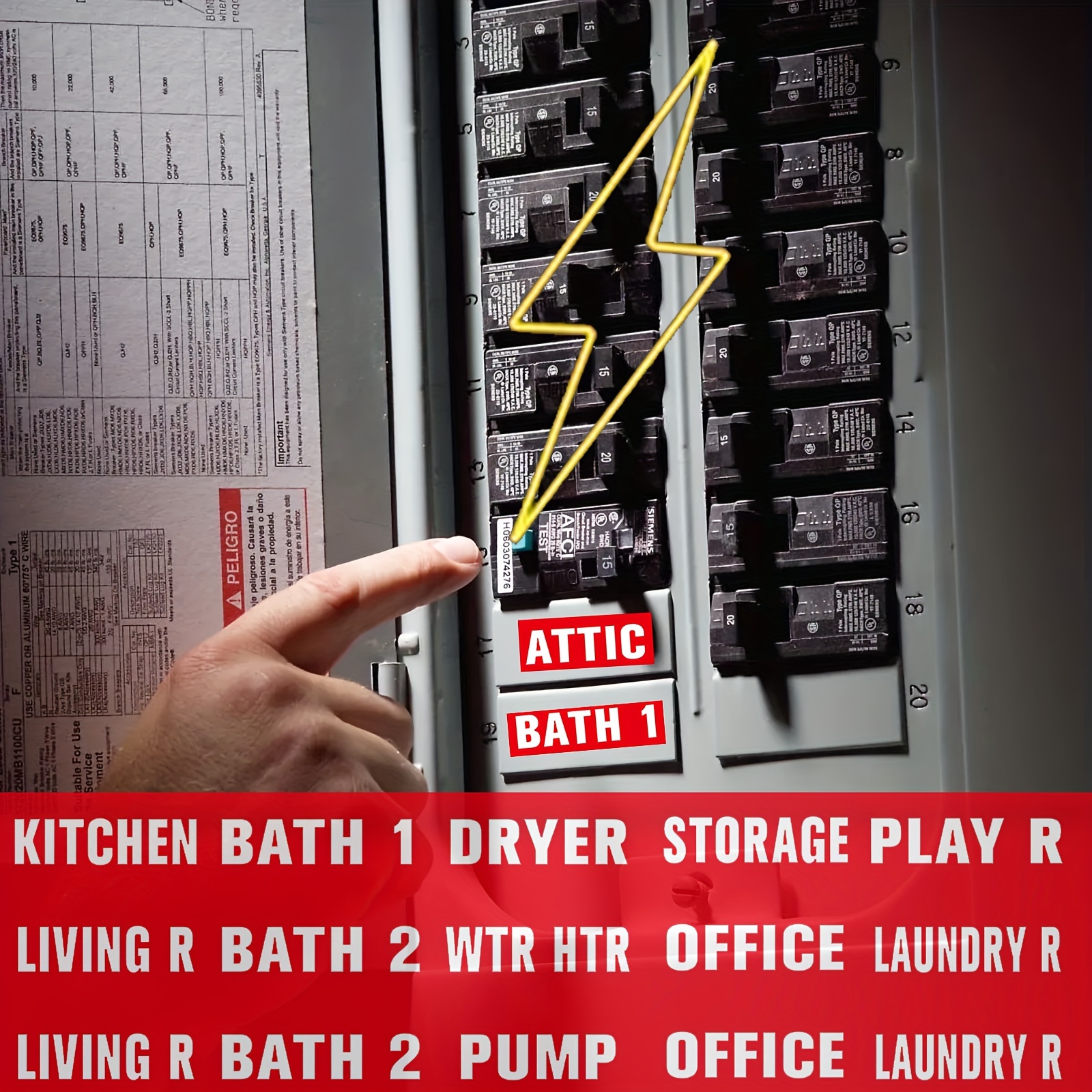 Circuit Breaker Stickers Fuse Box Identification Reminder Temu