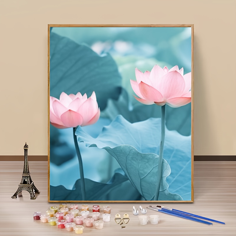 1pc Pintar Números Adultos Kits Flores Loto Abstractas Arte - Temu