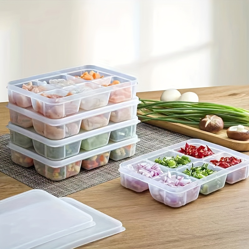 1pc Fresh-keeping Box With Compartment For Fridge, Freezer, Meat