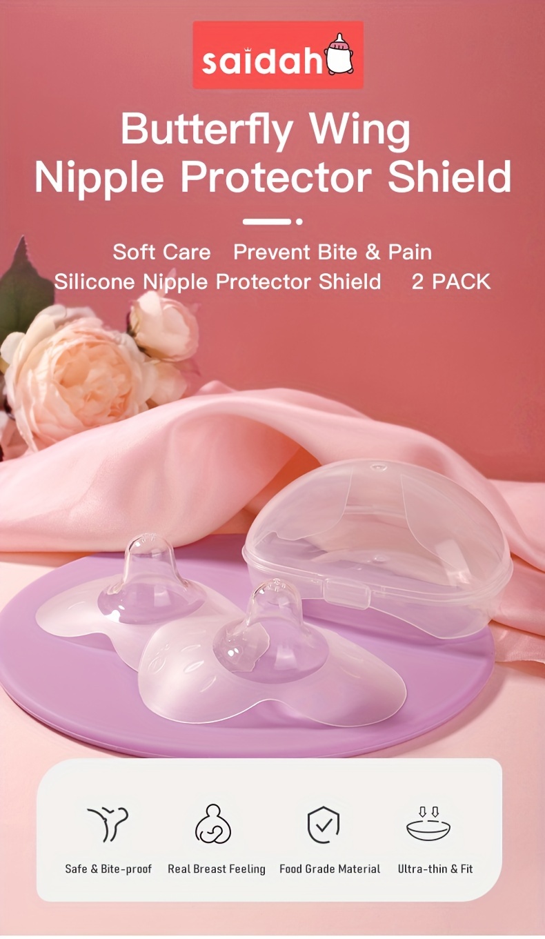 Breastfeeding Nipple Shields, Butterfly Shaped Silicone Nipple Protectors,  Soft Nipple Covers - Temu