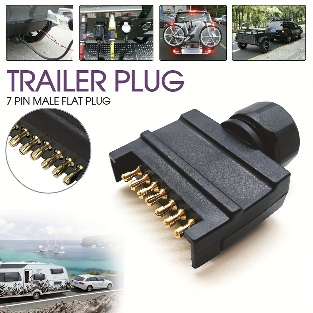 12v 13 To 7 Pin Plug Adapter Trailer Towbar Towing Caravan Truck